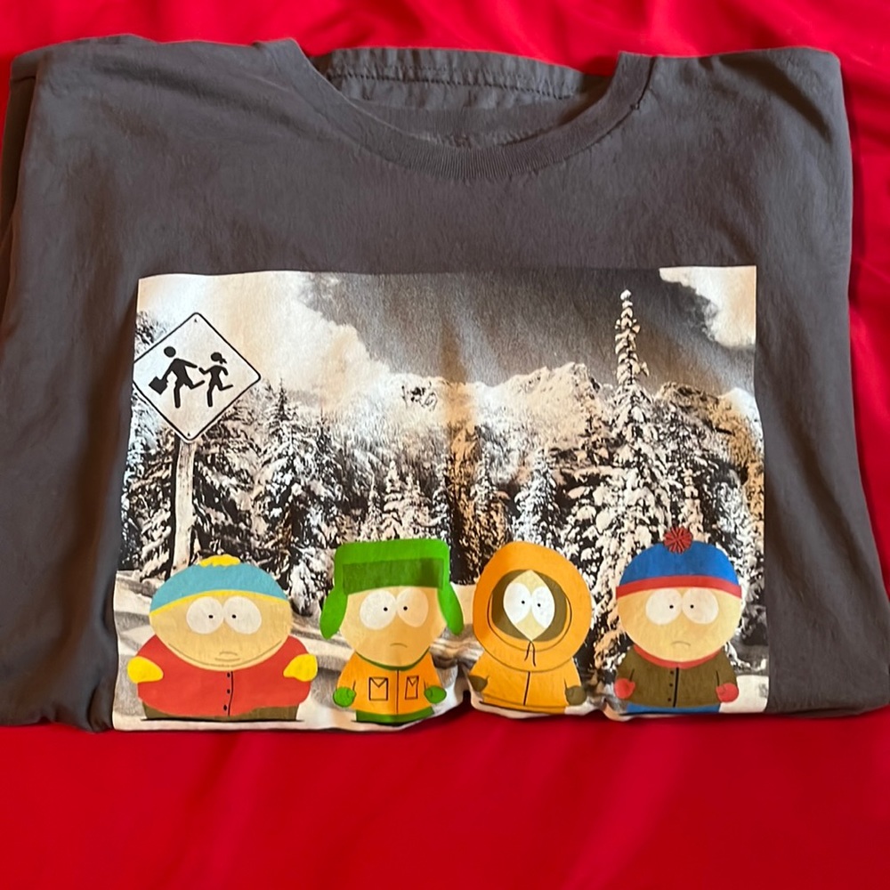 South Park short sleeved t-shirt gray in color size large ☃️ 💯cotton